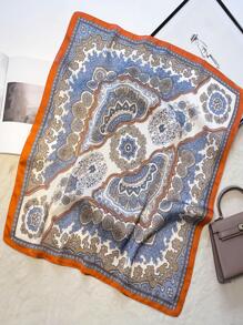 1入組女士佩斯利印花波西米亞方巾適用於禮品 - 彩色 - 查看 3