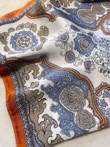 1入組女士佩斯利印花波西米亞方巾適用於禮品 - 彩色 - 查看 2