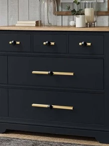 1入組鋅合金櫥櫃把手，現代旋鈕裝飾傢用抽屜拉手 - 金色 - 查看 5