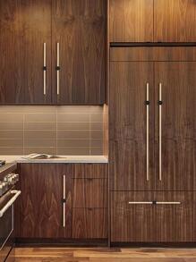 1入組鋅合金櫥櫃把手，現代旋鈕裝飾傢用抽屜拉手 - 金色 - 查看 1