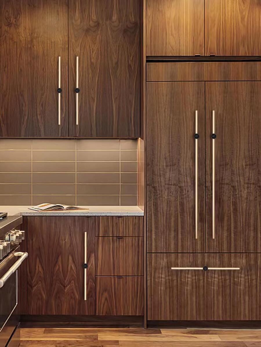 1入組鋅合金櫥櫃把手，現代旋鈕裝飾傢用抽屜拉手 - 金色 - 查看 1