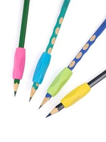 8入組混色筆握，簡單素色矽膠舒適握把，適合兒童、學生 - 彩色 - 查看 5