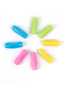 8入組混色筆握，簡單素色矽膠舒適握把，適合兒童、學生 - 彩色 - 查看 10