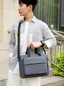 Business Casual Youth Men Crossbody Bag Classic Fashion Hand-Held Shoulder Crossbody College Student Book Bag Work Bag Students School Supplies Fall Shoulder Bag Side Bag Summer Travel Sling Bag For Messenger Bag For Man Cylinder Bag Old Money Christmas Winter Fashionable Casual Thanksgiving Holiday Storage Bag Tote Bag Beach Bag Gym Bag Hiking Large Capacity Multi-Functional Outdoor Portable Vacation Chest Bag Side Bags Satchel Bag Leather Bag Hobo Bag Hip Bag Gifts For Men - Grey - View 2