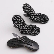 4入組女士水鑽愛心設計髮夾日常裝飾 - 彩色 - 查看 5