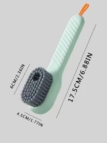 1入組液體填充鞋清潔刷，家用北歐塑料清潔刷 - 綠色 - 查看 4