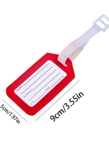 20入組/套隨機顏色PVC行李牌，現代登機牌戶外旅行蜜月旅行配件 - 彩色 - 查看 9