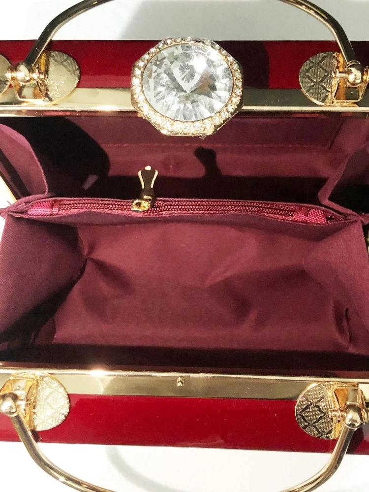 Mini Minimalist Metal Decor Box Bag, Elegant For Office & Work