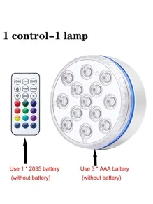 1入組PC游泳池燈，現代13LED吸盤防水燈游泳池