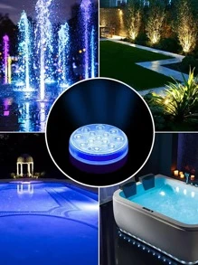 1入組PC游泳池燈，現代13LED吸盤防水燈游泳池