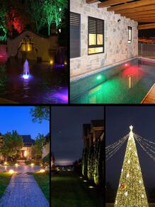 1入組PC游泳池燈，現代13LED吸盤防水燈游泳池