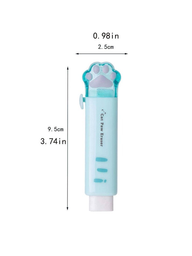 1pc Paw Shaped Random Eraser, Cartoon Pencil Eraser For Students - Multicolor - View 6