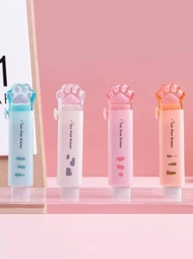 1pc Paw Shaped Random Eraser, Cartoon Pencil Eraser For Students - Multicolor - View 2