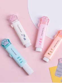 1pc Paw Shaped Random Eraser, Cartoon Pencil Eraser For Students - Multicolor - View 3