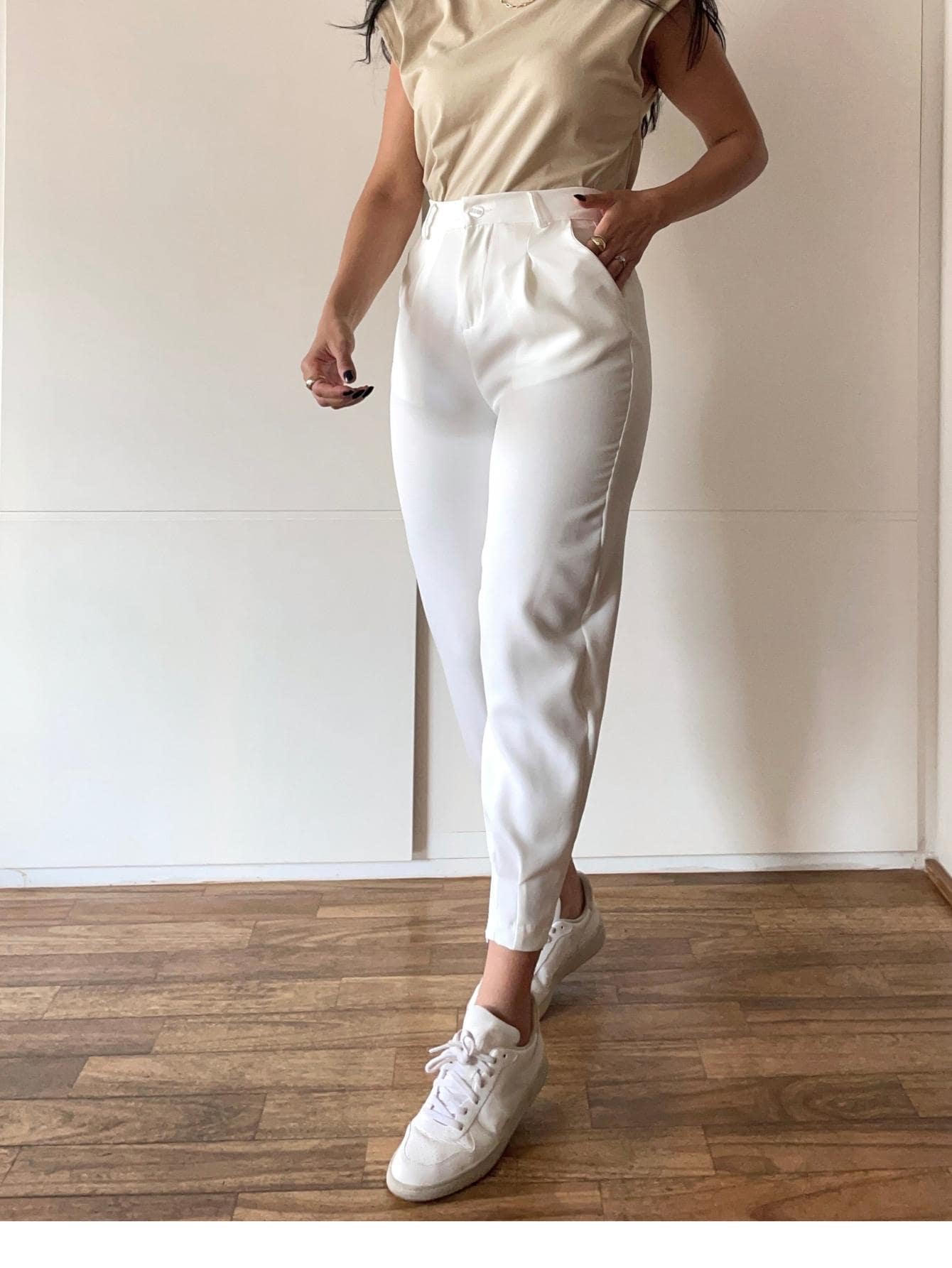 Women Pants - White - View 1