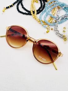 女性時尚休閒眼鏡,適合日常佩戴 - 香檳色 - 查看 1