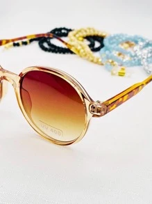 女性時尚休閒眼鏡,適合日常佩戴 - 香檳色 - 查看 3