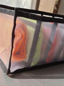 1 件可见网格储物袋，用于整理衣柜和抽屉中的内衣和袜子，大学宿舍必需品，杂物袋衣服储物抽屉整理器，用于内衣、内裤、胸罩、袜子抽屉衣柜整理器壁橱储物绗缝袋床下整理盒抽屉/衣柜整理器/壁橱储物/绗缝袋床下整理盒整理器储物箱壁橱整理器，用于衣物衣柜储物壁橱隔板，用于卧室毛衣袜子裤子牛仔裤 - 黑色 - 查看 7