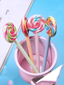 1 cái Bút Gel Hình Kẹo Mút Ngẫu Nhiên, Bút Viết Hiện Đại Dành Cho Học Sinh - Nhiều màu - Xem 5