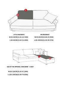 1入組幾何樣式彈性沙發座套 - 綠色 - 查看 7