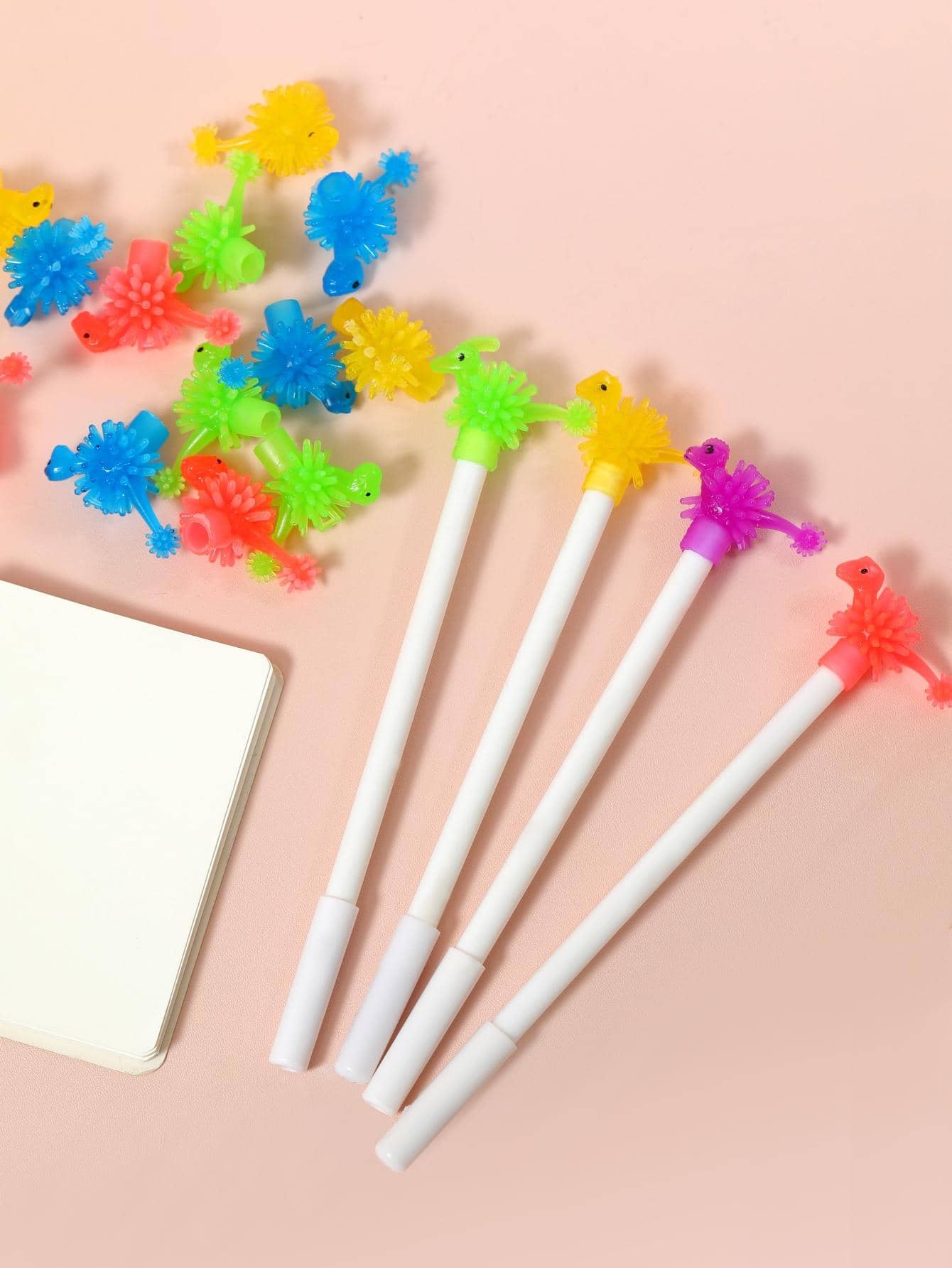 1套TPR筆帽，現代卡通恐龍設計兒童筆帽