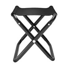 1pc Aluminum Alloy Stool, Modern Black Foldable Portable Stool For Outdoor - Black - View 8