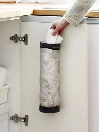 1 Pieza Bolsa Colgante De Basura Y Bolsa De Almacenamiento De Papel Higiénico, Gris