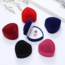 Heart Shaped Jewelry Storage Box - love ring box - View 1