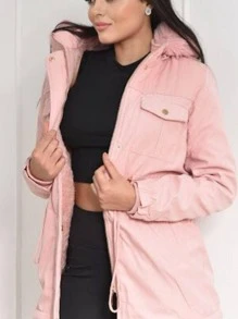 Women Trench Coats - 淺粉色 - 查看 3