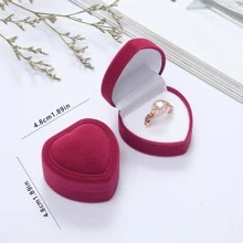 Heart Shaped Jewelry Storage Box - love ring box - View 5