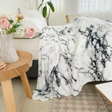 1入組大理石紋樣式現代織物毯子 - 彩色 - 查看 8