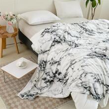 1入組大理石紋樣式現代織物毯子 - 彩色 - 查看 4