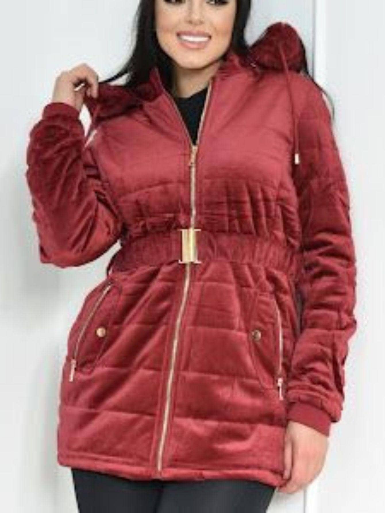 Women Trench Coats - Đỏ - Xem 1