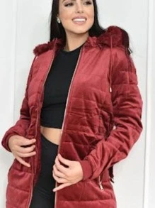 Women Trench Coats - Đỏ - Xem 2