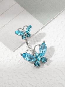 蝴蝶裝飾臍環 - 藍色 - 查看 2