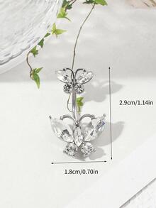 蝴蝶裝飾臍環 - 白色 - 查看 6