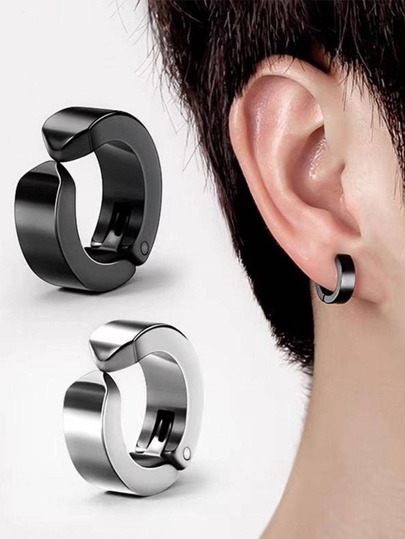 Men Minimalist Ear Cuff Stainless Steel