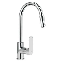 Mezcladora cromo nariz retráctil para fregadero riviera 45194 - Naranja - Ver 1