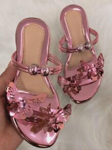 Kids Flat Sandals - Màu hồng gỉ - Xem 3