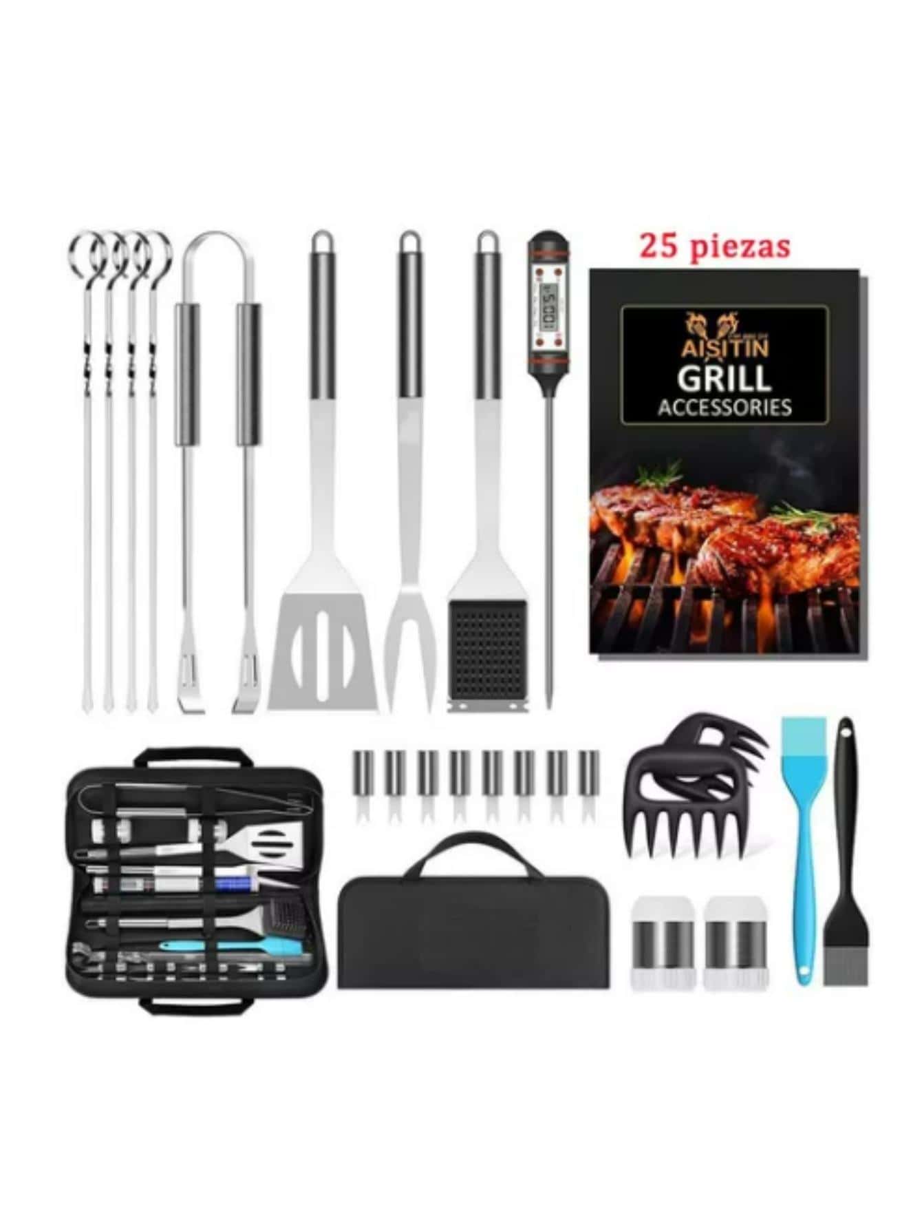 Utensilios Para Parrilla - Negro - Ver 1