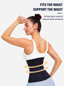 Faja Moldeadora para Mujer Doble Ajuste Sin Costuras y 3 Varillas | Faja para Gym - Negro - Ver 2