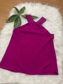 Women Tank Tops & Camis - 玫紅色 - 查看 2