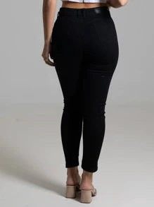 Women Jeans - 黑色 - 查看 2