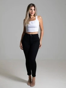 Women Jeans - 黑色 - 查看 5