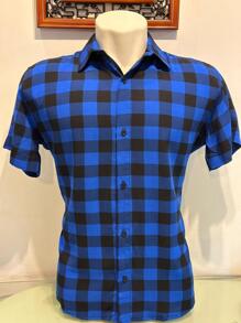 Men Shirts - 寶藍色 - 查看 1