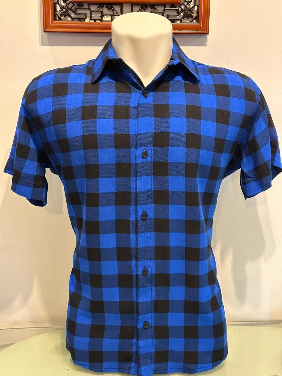 Men Shirts - 寶藍色 - 查看 1