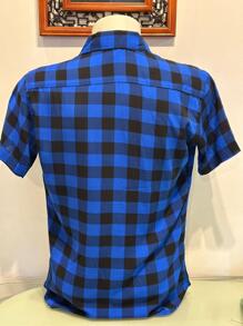 Men Shirts - 寶藍色 - 查看 2