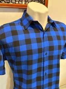 Men Shirts - 寶藍色 - 查看 3