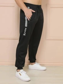 Men Pants - 黑色 - 查看 1