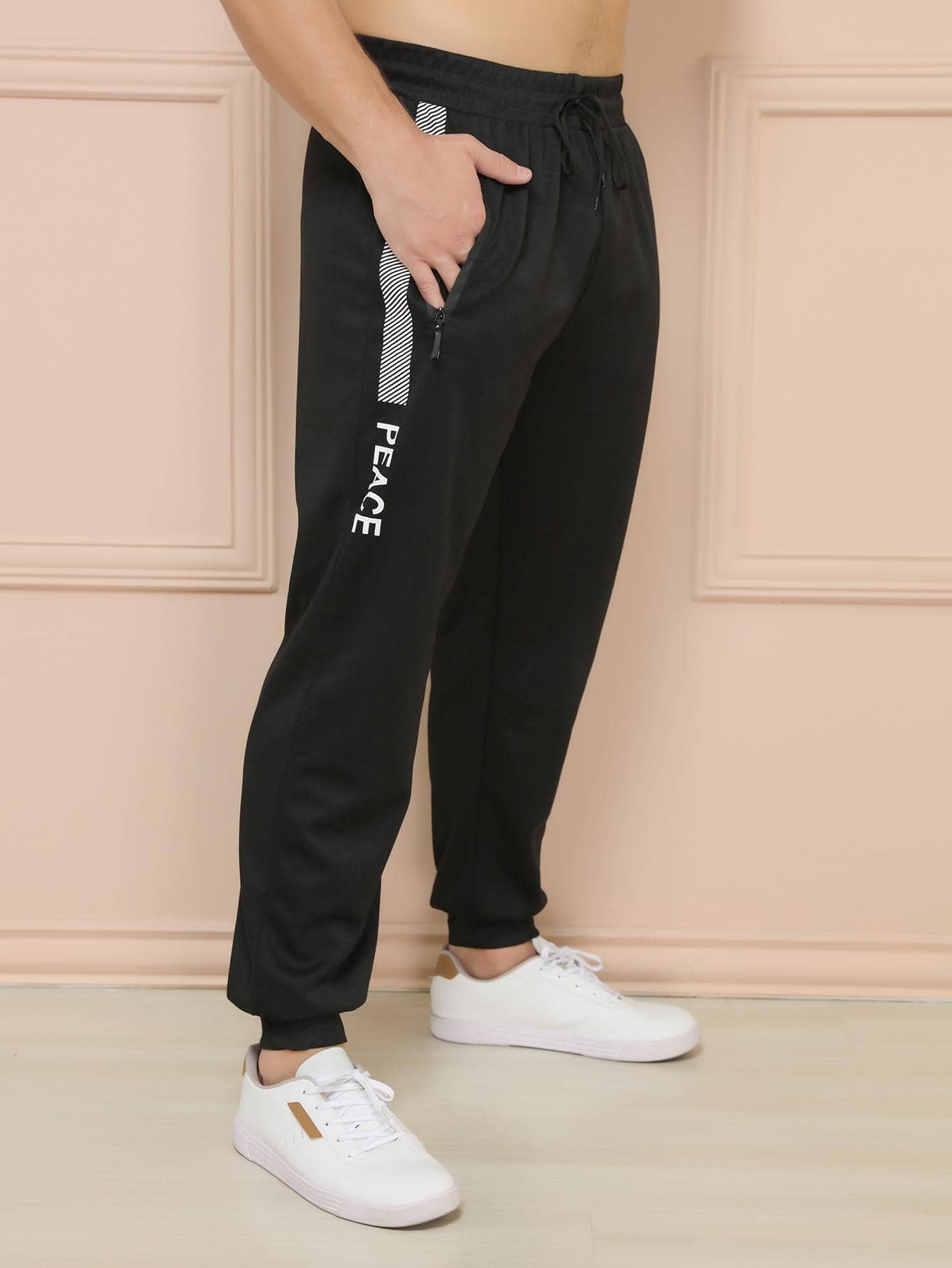 Men Pants - 黑色 - 查看 1